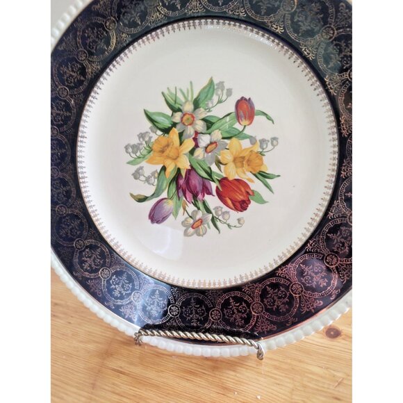 Vintage Simpsons Potters LTD Solian Ware England Dinner Plate 10 3/4" Floral - Picture 2 of 7